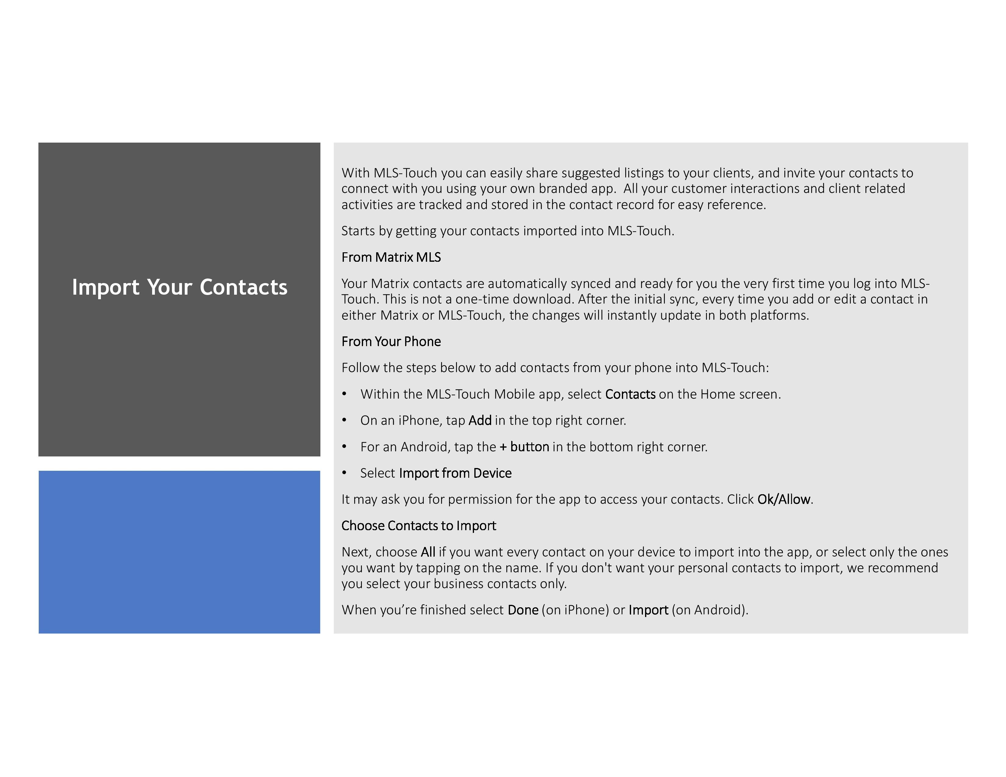 MLS-Touch Getting Started – page 3